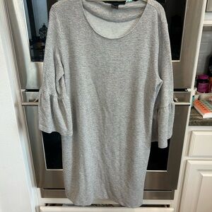 French Connection Gray Bishop Sleeve Sweater Dress Size US 10